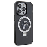 Karl Lagerfeld Ring Stand Karl&Choupette MagSafe case for iPhone 13 Pro Max - black
