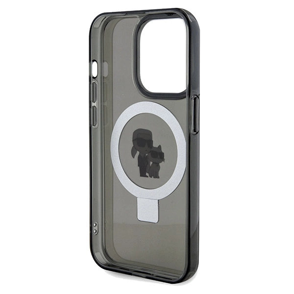 Karl Lagerfeld Ring Stand Karl&Choupette MagSafe case for iPhone 13 Pro Max - black