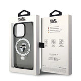 Karl Lagerfeld Ring Stand Karl&Choupette MagSafe case for iPhone 13 Pro Max - black