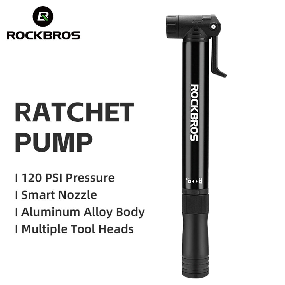 Rockbros 42320010001 Cykelpumpe hånd + skruetrækker - sort