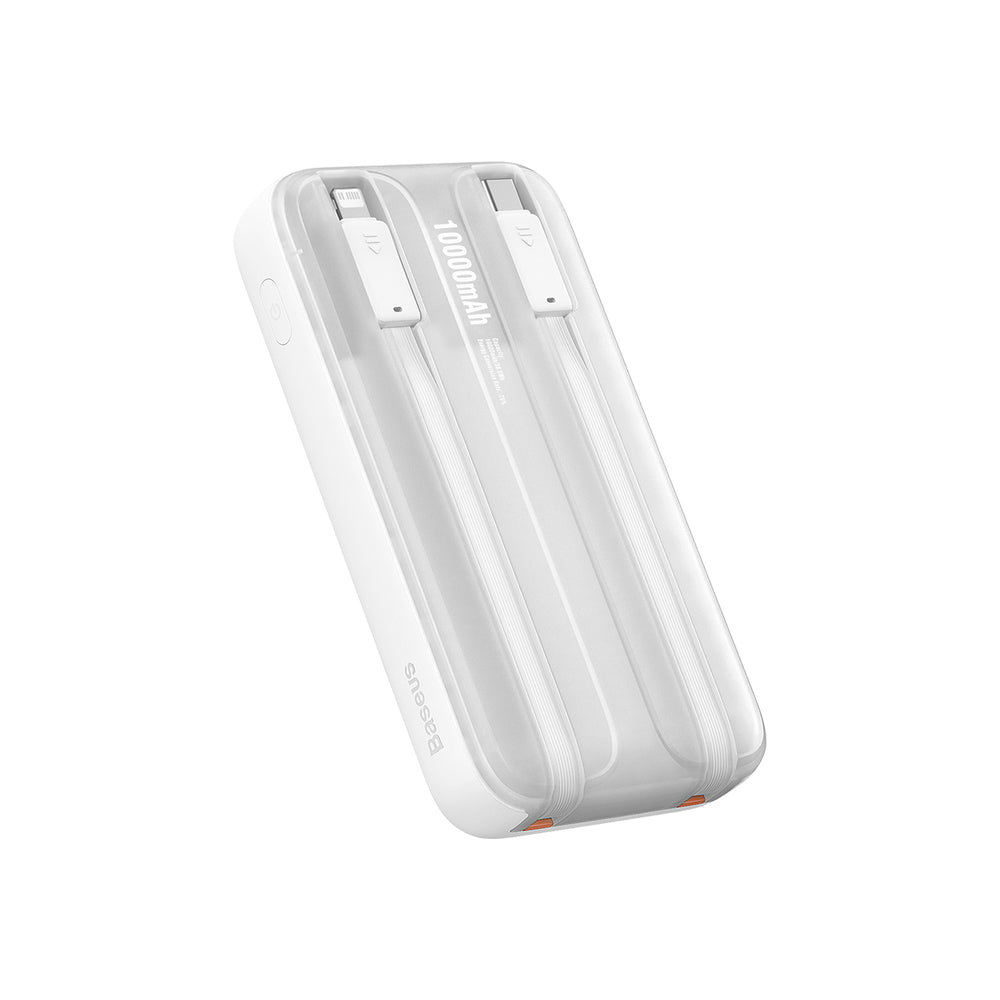 Baseus Comet Series powerbank with display 10000mAh 22.5W - white + USB-A - USB-C cable