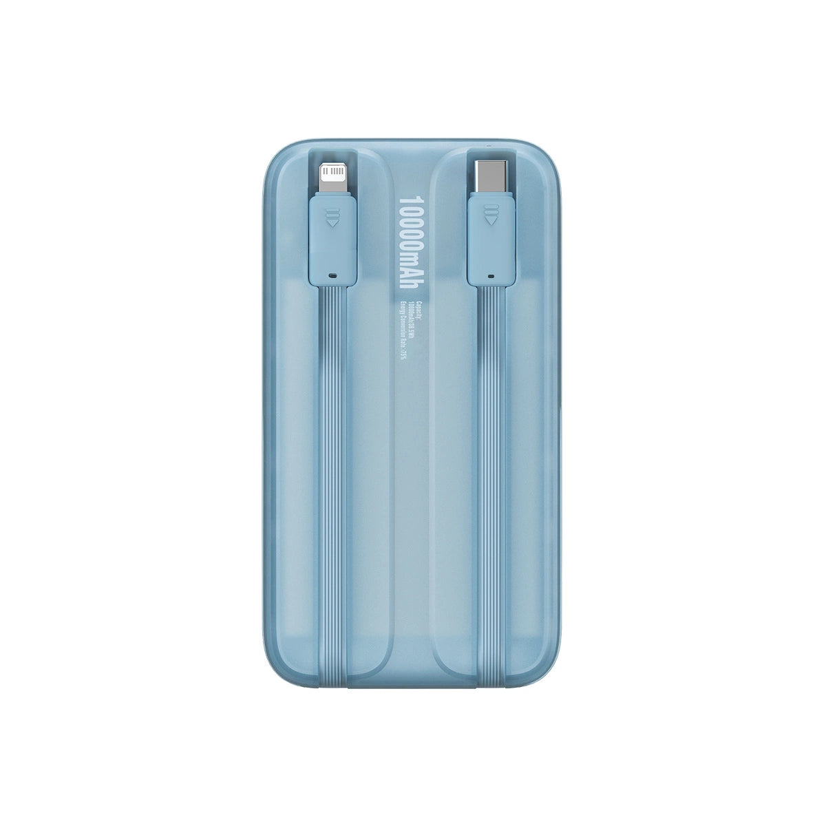 Baseus Comet Series powerbank med display 10000mAh 22.5W - blå + USB-A - USB-C kabel 0.3m - hvid