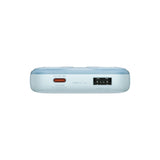 Baseus Comet Series powerbank med display 10000mAh 22.5W - blå + USB-A - USB-C kabel 0.3m - hvid