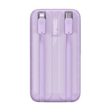 Baseus Comet Series powerbank med display 10000mAh 22.5W - lilla + USB-A / USB-C kabel