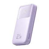 Baseus Comet Series powerbank med display 10000mAh 22.5W - lilla + USB-A / USB-C kabel