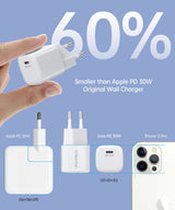 Choetech PD5007 USB-C PD 30W GaN vægoplader - hvid