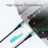 Choetech IP0039 USB-C / Lightning MFi-kabel, 1,2 m lang - sort