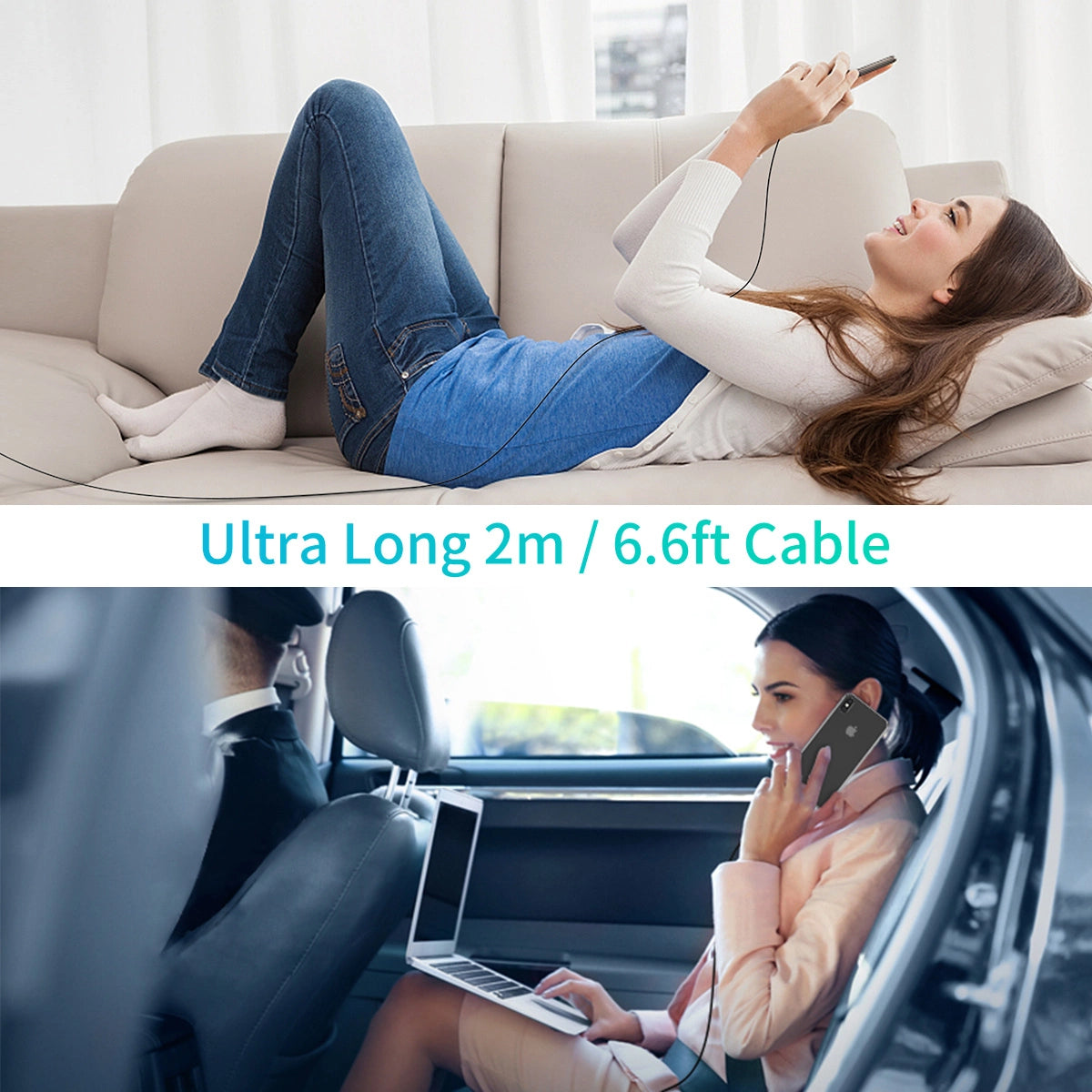 Choetech IP0041 USB-C / Lightning MFi 480Mb/s 3A 2 m kabel - sort