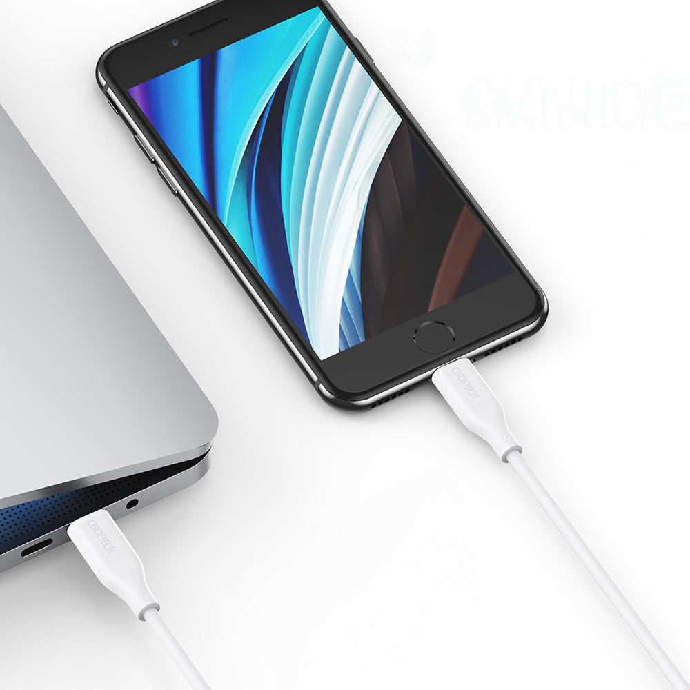 Choetech IP0040 USB-C / Lightning MFi PD 30W 1,2 m kabel - hvid