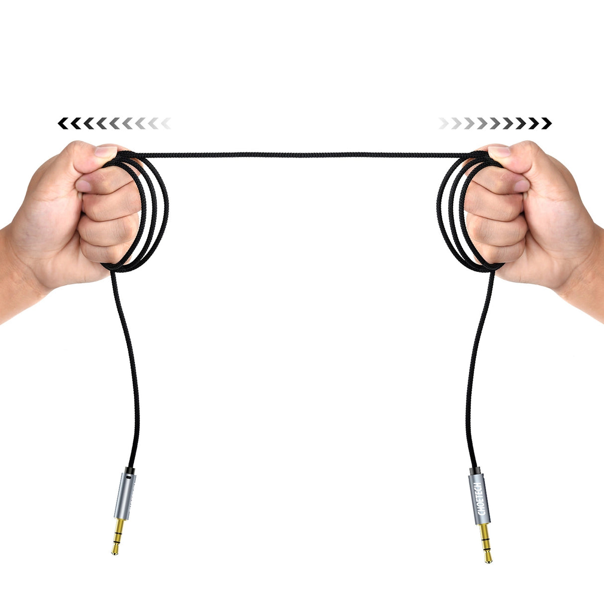 Choetech AUX002 kabel mini jack 3,5 mm (mand) / mini jack 3,5 mm (mand) 1,2 m - sort