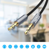 Choetech AUX002 kabel mini jack 3,5 mm (mand) / mini jack 3,5 mm (mand) 1,2 m - sort