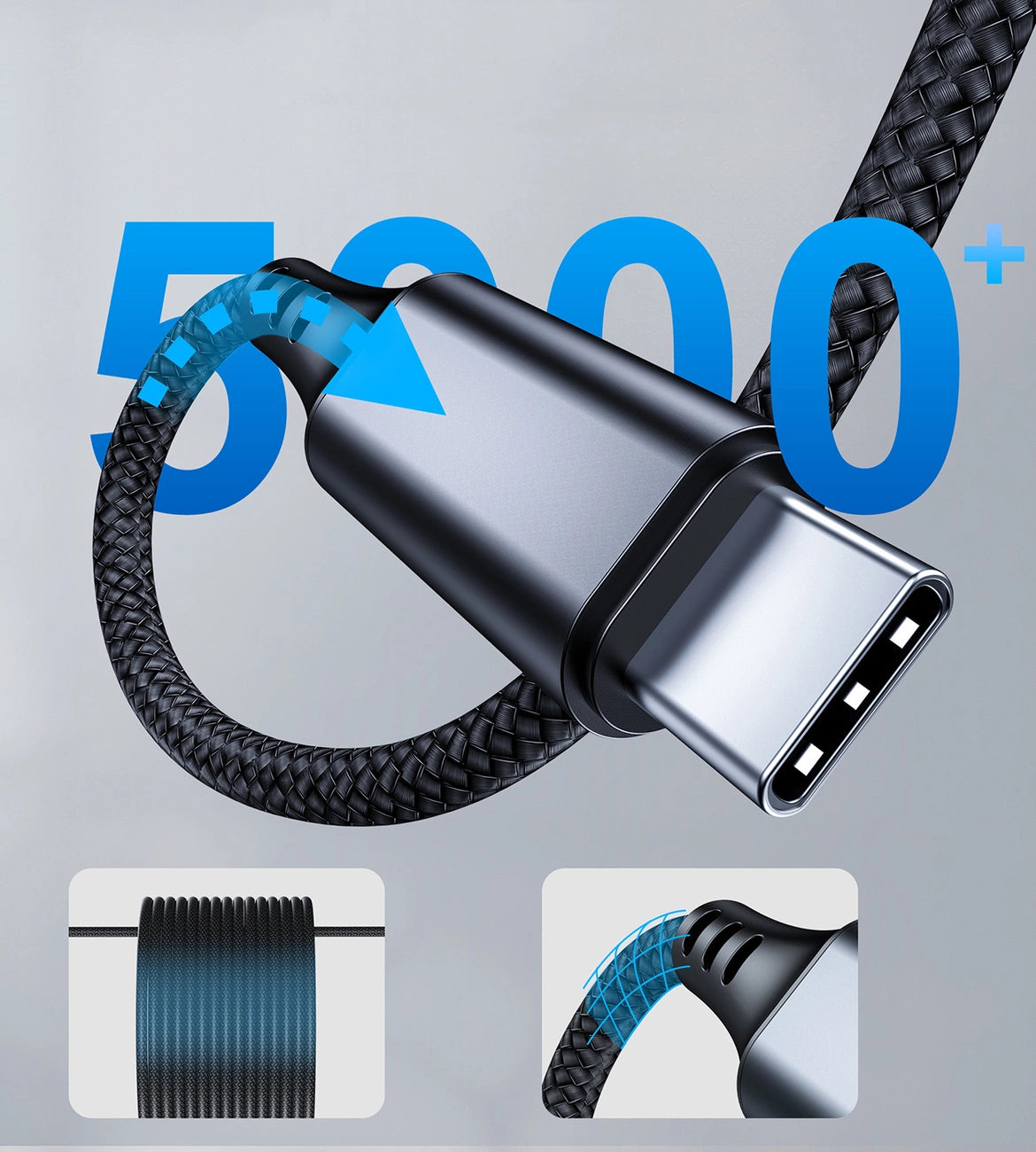 Choetech AUX006 USB-C / mini jack 3,5 mm kabel 1 m - sort