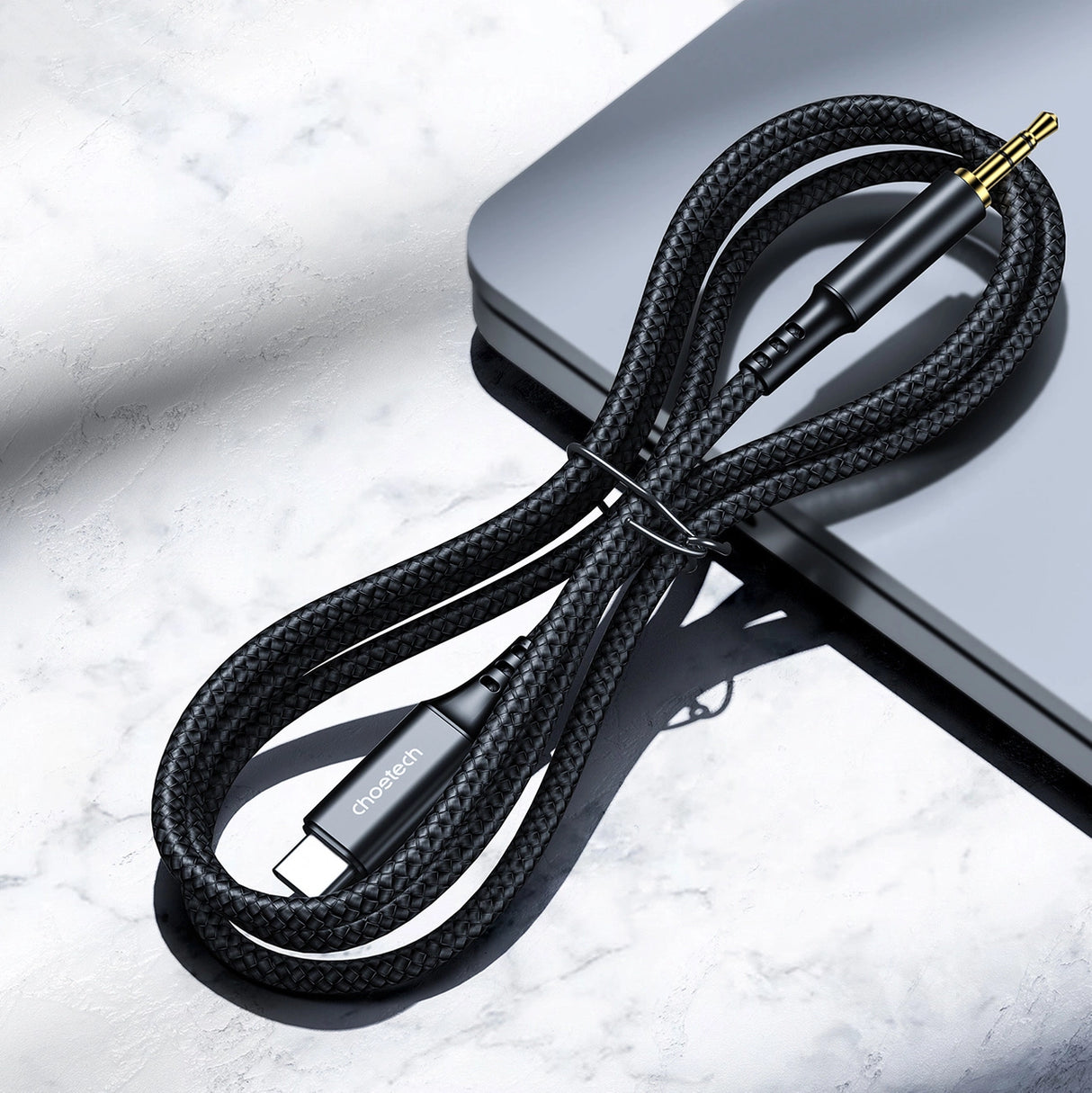 Choetech AUX006 USB-C / mini jack 3,5 mm kabel 1 m - sort