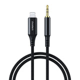 Choetech AUX007 Lighting / mini jack 3,5 mm kabel 1 m - sort