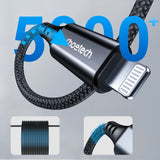 Choetech AUX009 Lighting / mini jack 3,5 mm kabel 2 m - sort