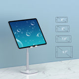 Choetech H035 aluminium stand til en telefon eller tablet med justering - hvid og sølv