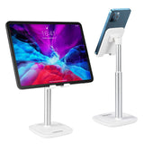 Choetech H035 aluminium stand til en telefon eller tablet med justering - hvid og sølv