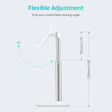 Choetech H035 aluminium stand til en telefon eller tablet med justering - hvid og sølv
