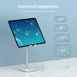 Choetech H035 aluminium stand til en telefon eller tablet med justering - hvid og sølv