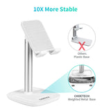 Choetech H035 aluminium stand til en telefon eller tablet med justering - hvid og sølv