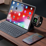 Joyroom JR-WQS02 iPhone AirPods Apple Watch 4in1 opladningsstation foldbar - sort