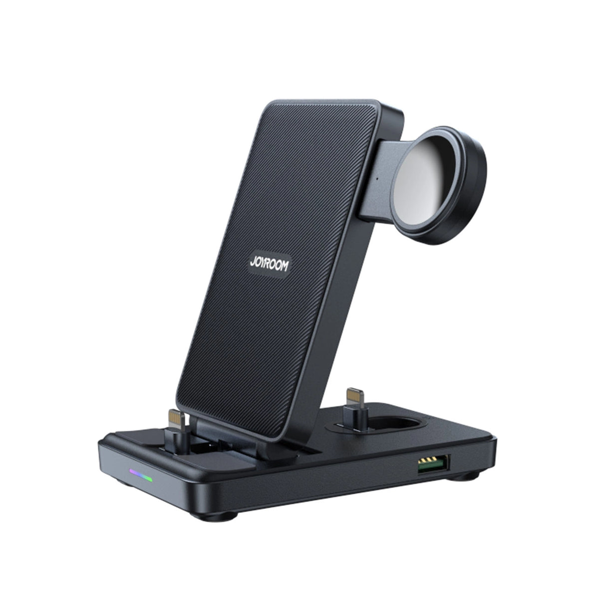 Joyroom JR-WQS02 iPhone AirPods Apple Watch 4in1 opladningsstation foldbar - sort