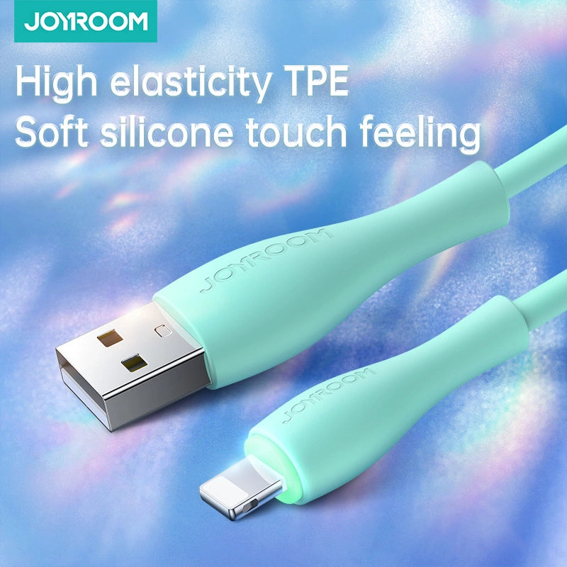 Joyroom Bowling Data Cable S-2030M8 USB-A / Lightning 3A 2m - grøn