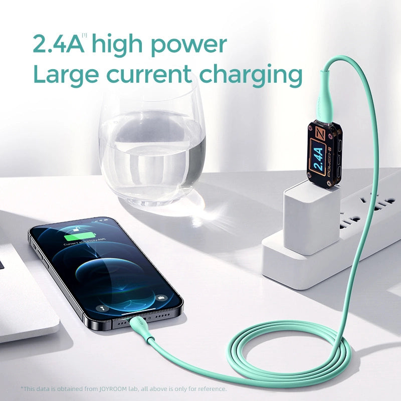 Joyroom Bowling Data Cable S-2030M8 USB-A / Lightning 3A 2m - grøn
