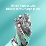 Joyroom Bowling Data Cable S-2030M8 USB-A / micro USB 3A 2m - grøn