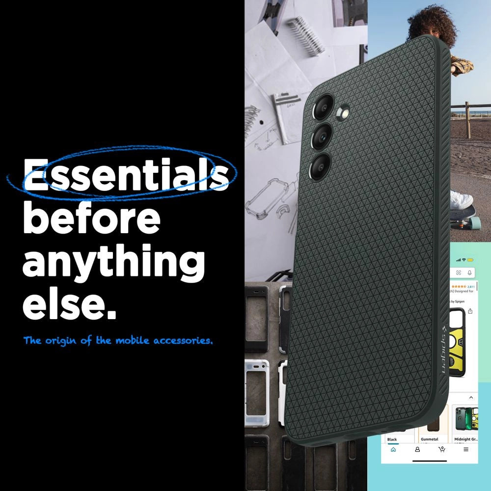 Spigen Liquid Air Case til Samsung Galaxy A15 4G / 5G - mørkegrøn