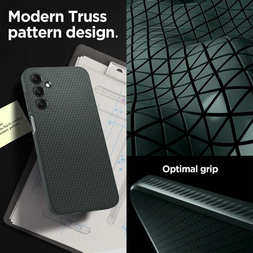 Spigen Liquid Air Case til Samsung Galaxy A15 4G / 5G - mørkegrøn