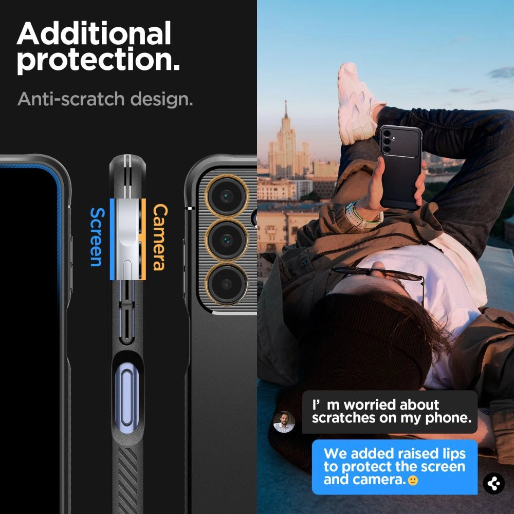 Spigen Rugged Armor Case til Samsung Galaxy A25 5G - Matte Black