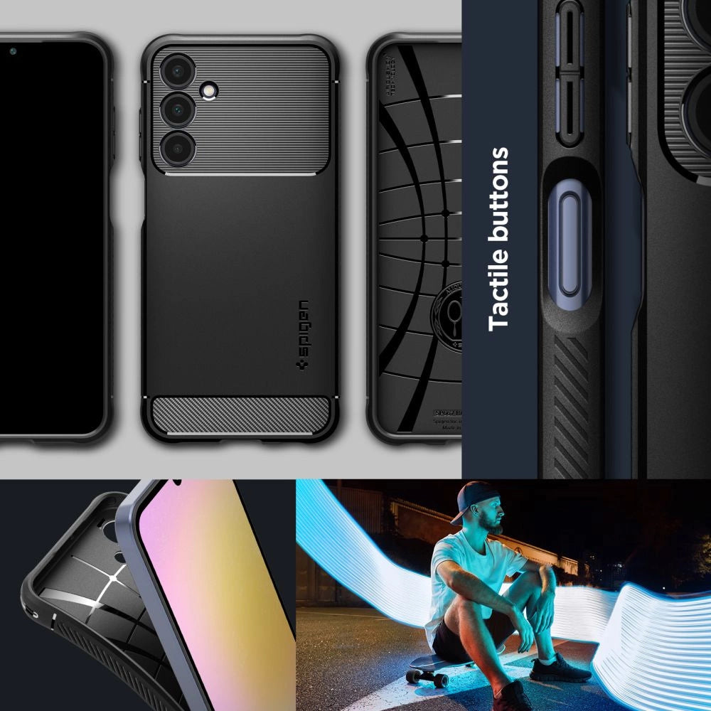 Spigen Rugged Armor Case til Samsung Galaxy A25 5G - Matte Black