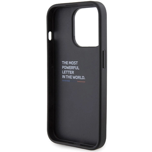 BMW Grip Hot Stamp æske til iPhone 15 Pro Max - sort