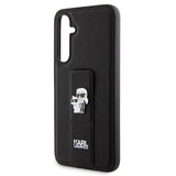 Karl Lagerfeld Gripstand Saffiano Karl&Choupette Pins case for Samsung Galaxy S23 FE - black