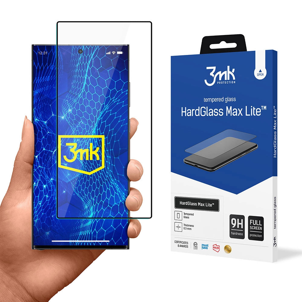 9H 3mk HardGlass Max LiteTM glas til Samsung Galaxy S24 Ultra