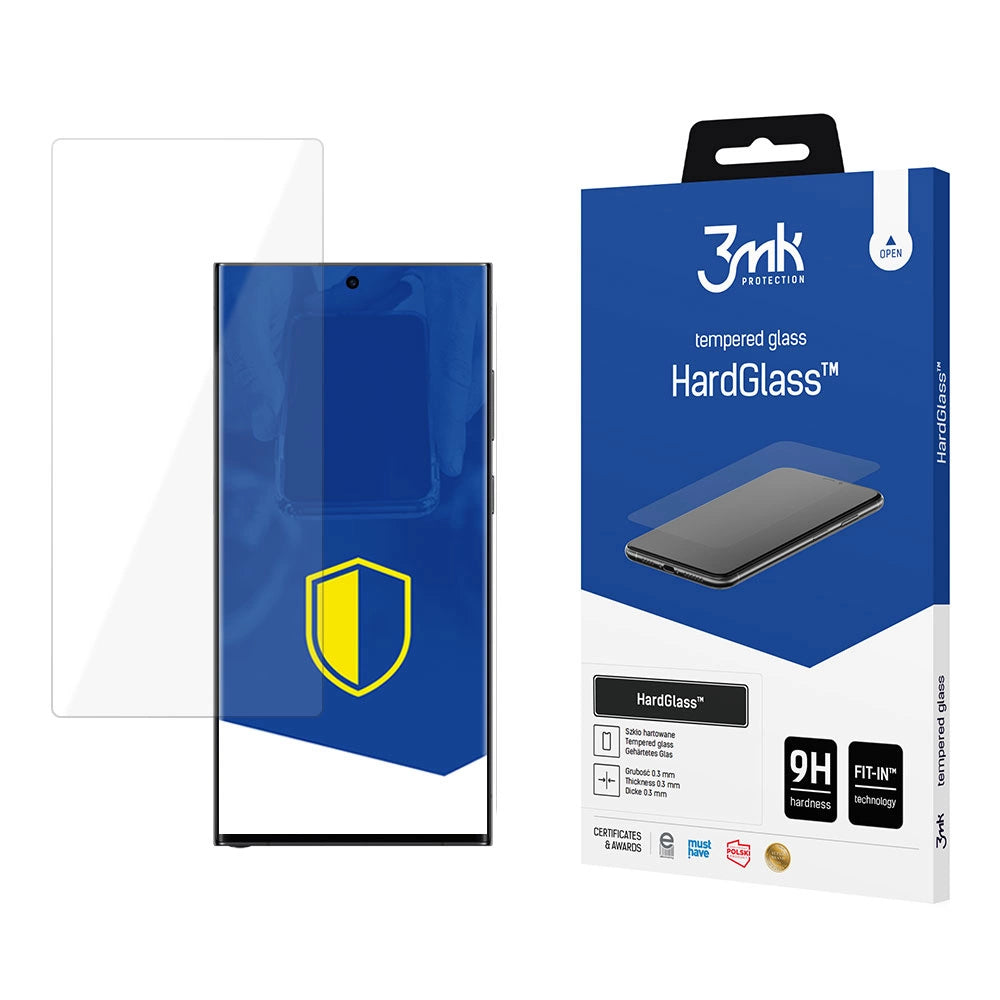 Hærdet glas 9H 3mk HardGlassTM til Samsung Galaxy S24 Ultra
