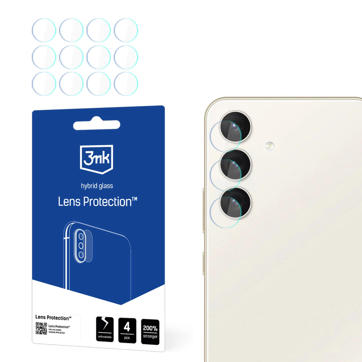 3mk Lens ProtectionTM hybridkameraglas til Samsung Galaxy S24+