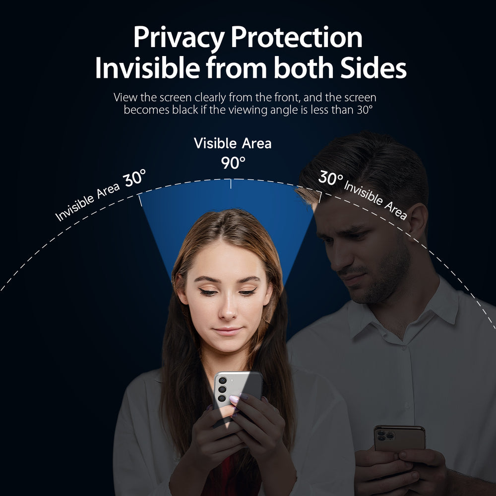 Dux Ducis Glass Privacy til Samsung S24 - med sort ramme