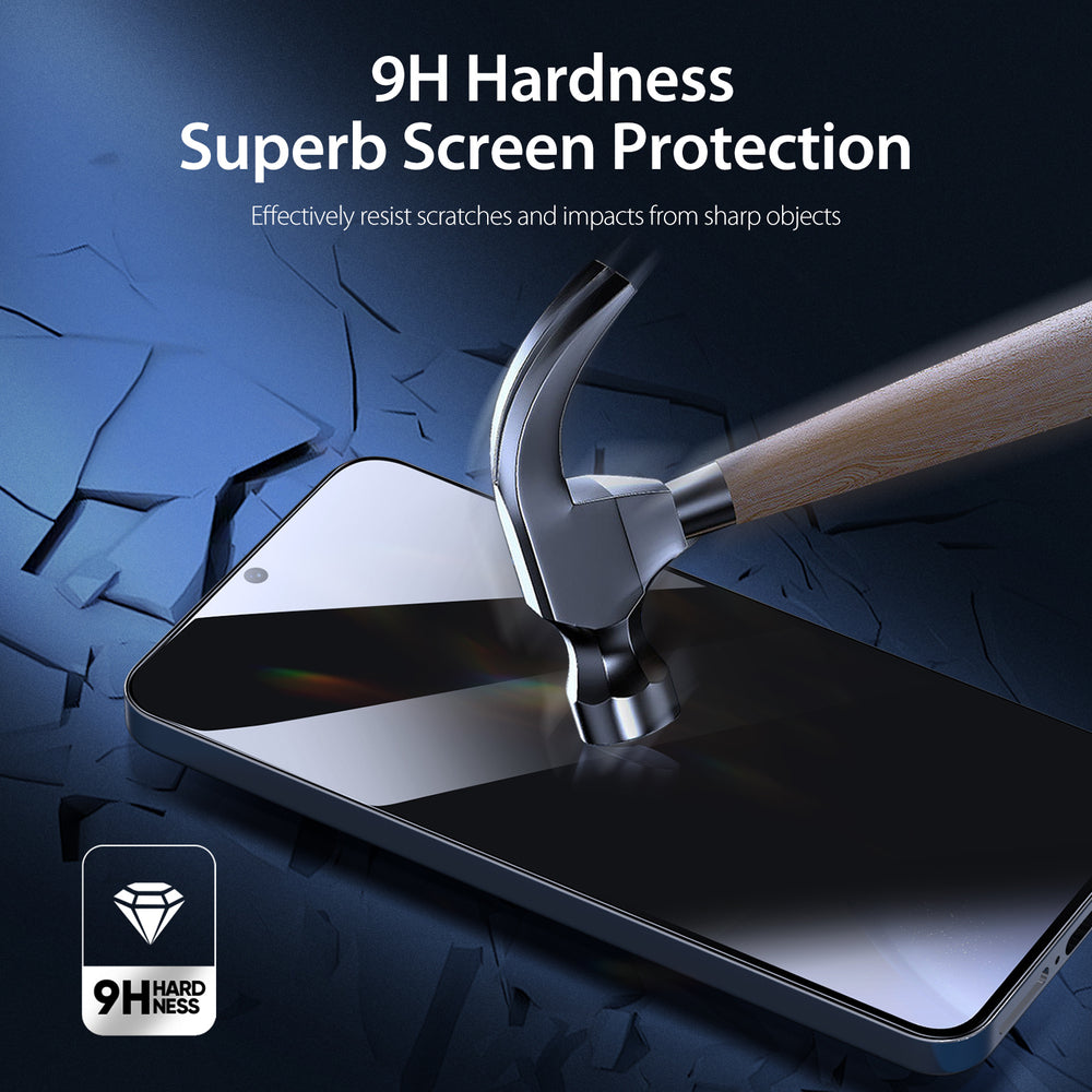 Dux Ducis Glass Privacy til Samsung S24 - med sort ramme