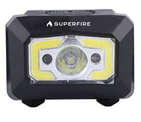 Forlygter med kontaktløs kontaktbryder Superfire X30, 340lm, USB