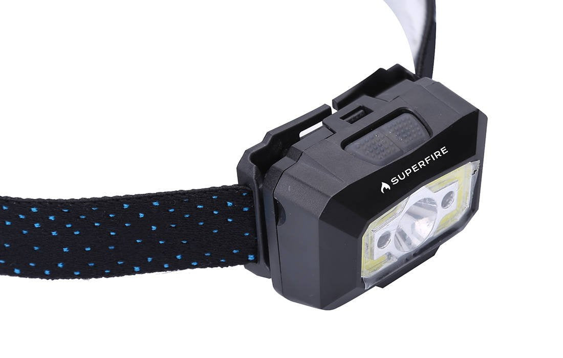 Forlygter med kontaktløs kontaktbryder Superfire X30, 340lm, USB
