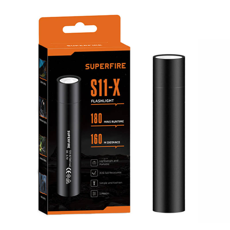 Mini lommelygte Supfire S11-X, 700lm, USB