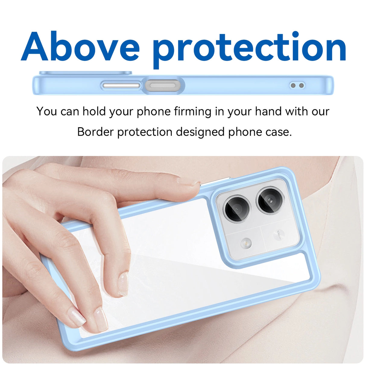 Udendørs rumkasse med gelramme til Xiaomi Redmi Note 13 Pro - blå
