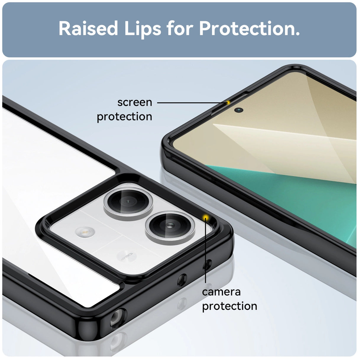 Outer Space Case med gelramme til Xiaomi Redmi Note 13 Pro+ - sort