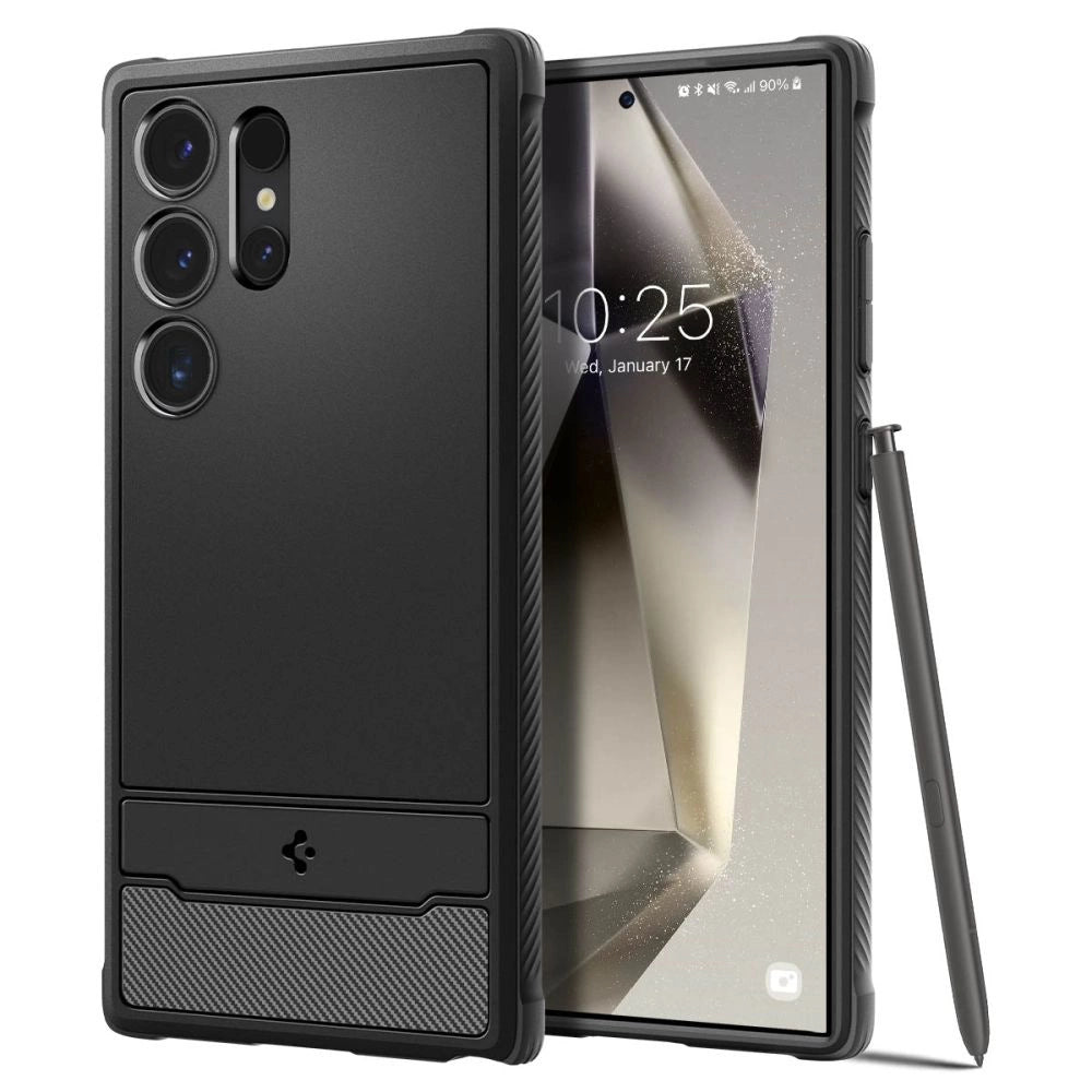 Spigen Rugged Armor Case til Samsung Galaxy S24 Ultra - Matte Black