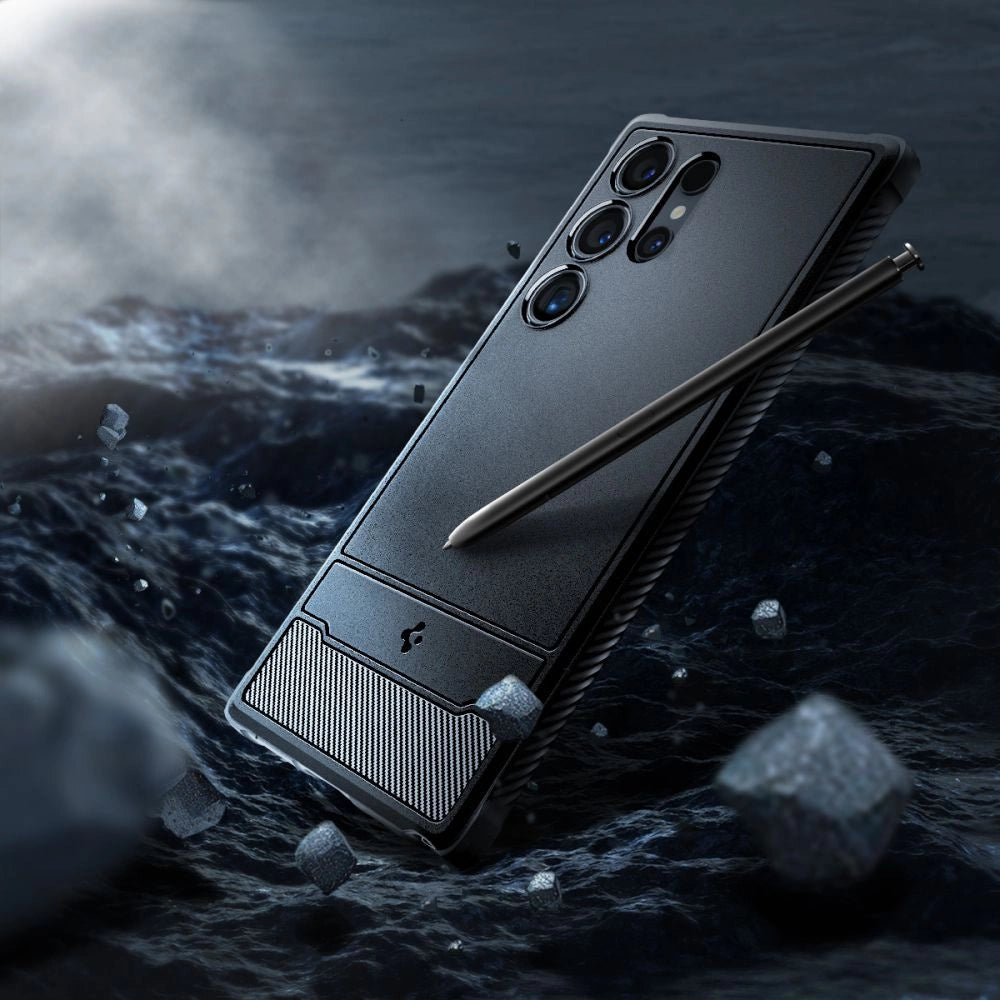 Spigen Rugged Armor Case til Samsung Galaxy S24 Ultra - Matte Black