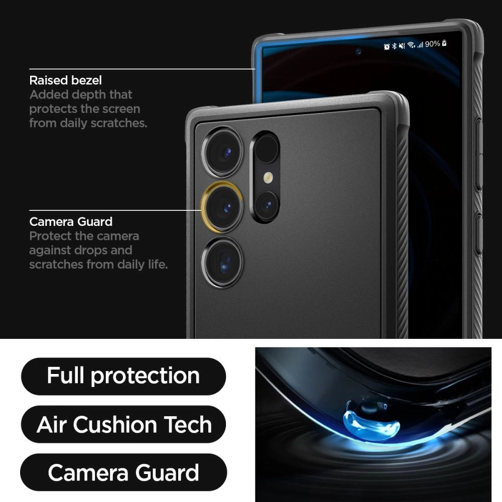 Spigen Rugged Armor Case til Samsung Galaxy S24 Ultra - Matte Black