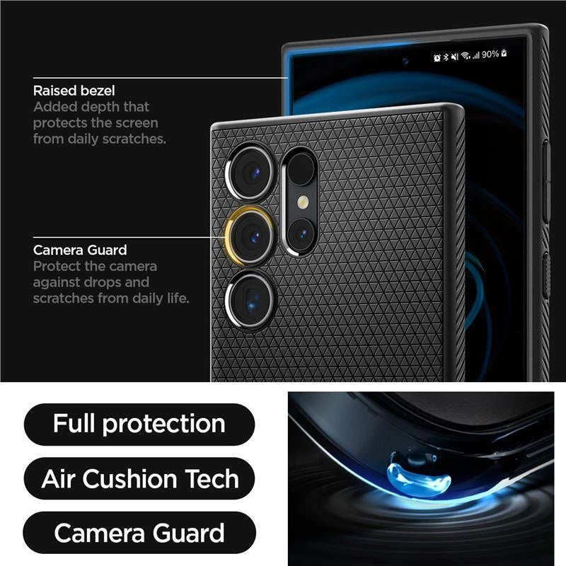 Spigen Liquid Air Case til Samsung Galaxy S24 Ultra - Matte sort