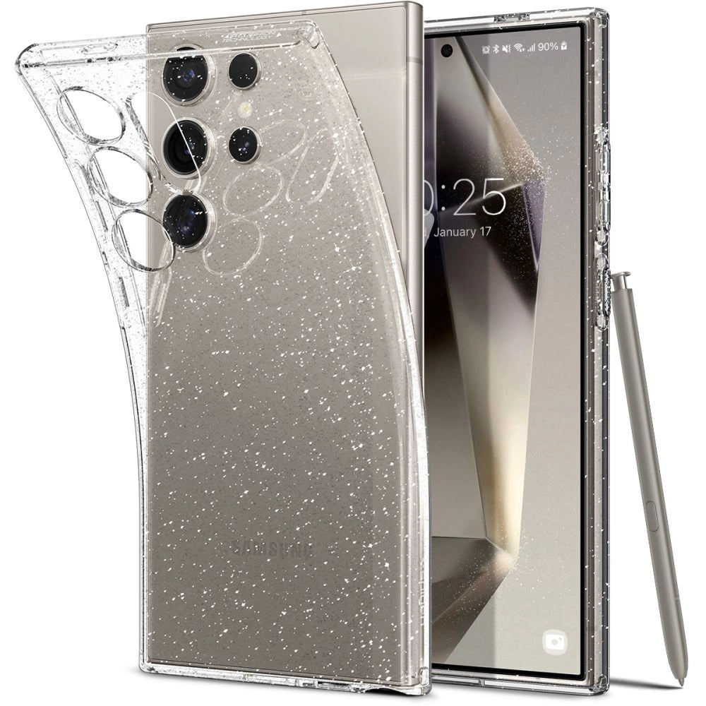 Spigen Liquid Crystal Case til Samsung Galaxy S24 Ultra - Clear Glitter
